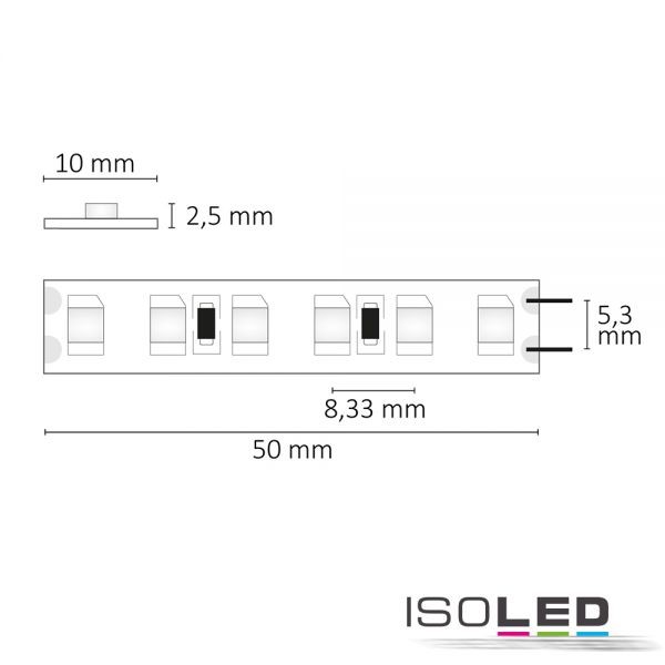 ISOLED 112059 LED SIL825-Flexband, 24V, 9,6W, IP20, warmweiß