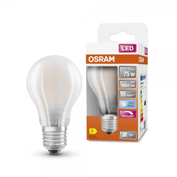 OSRAM 4058075435001 LED Retrofit CLASSIC A DIM E27 4000 K 7,8 W 1055 lm