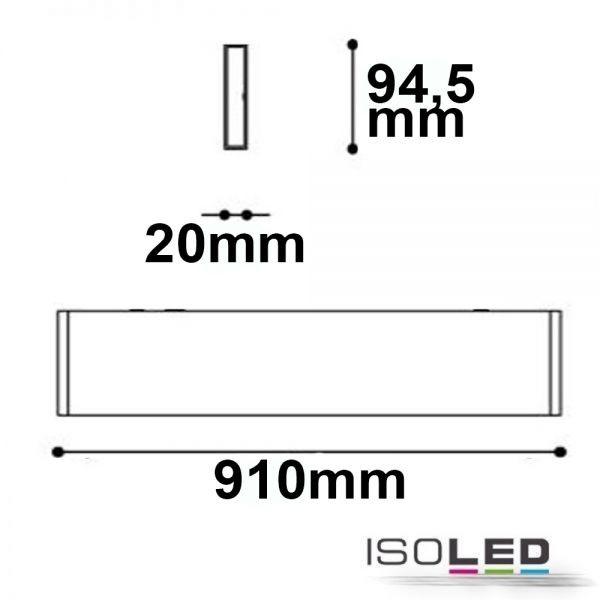 ISOLED 113998 LED Wandleuchte Linear Up+Down 900 30W, IP40, weiß, warmweiß