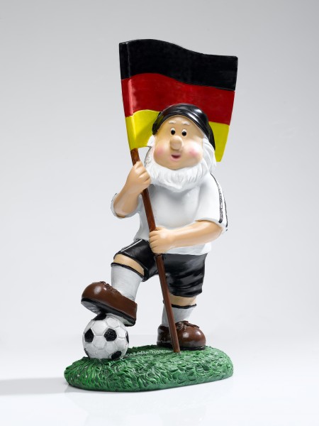 Gartenzwerg "Deutschland" mit Fußball