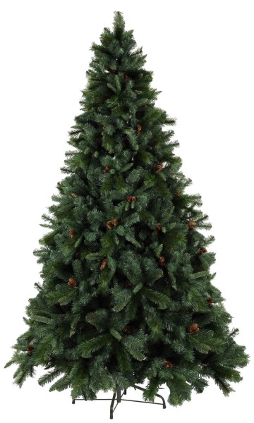 Star Trading 610-02 Weihnachtsbaum "Toronto", grün, ca. 225x150 cm, mit Tannenzapfen, outdoor