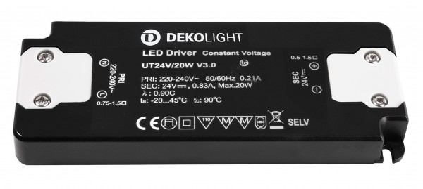862234 LED-Netzgerät FLAT CV UT24V/20W spannungskonstant 220-240V AC/50-60Hz 24V DC 0-830