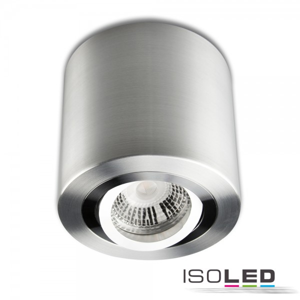 ISOLED 113119 Deckenaufbauleuchte rund für GU10/MR16, Alu gebürstet, exkl. Leuchtmittel