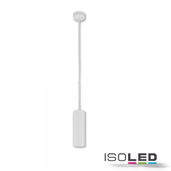 ISOLED 114214 Pendelleuchte 130 GU10, rund, weiß, exkl. Leuchtmittel