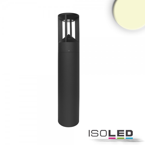 ISOLED 114277 LED Wegeleuchte Poller-4, 60cm, 9W, sandschwarz, warmweiß