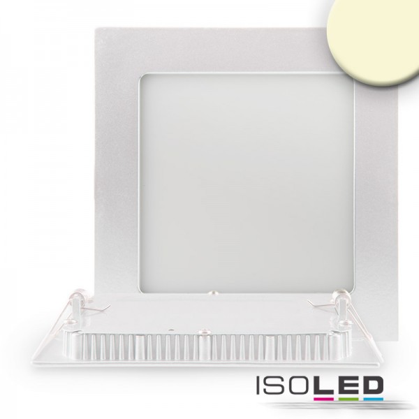 ISOLED 112464 LED Downlight, 15W, eckig, ultraflach, weiß, warmweiß, dimmbar