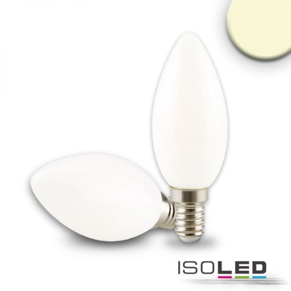 ISOLED 112440 E14 LED Kerze, 4W, milky, warmweiß, dimmbar