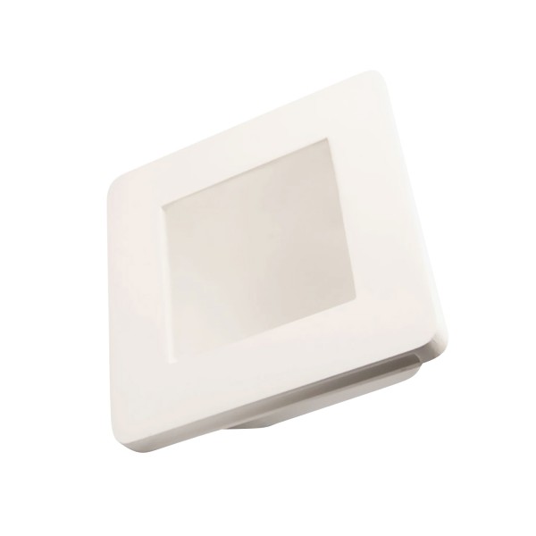 ISOLED 112075 Gips-Einbaustrahler GU5.3, quadratisch mit Glas satin, rückversetzt, weiß