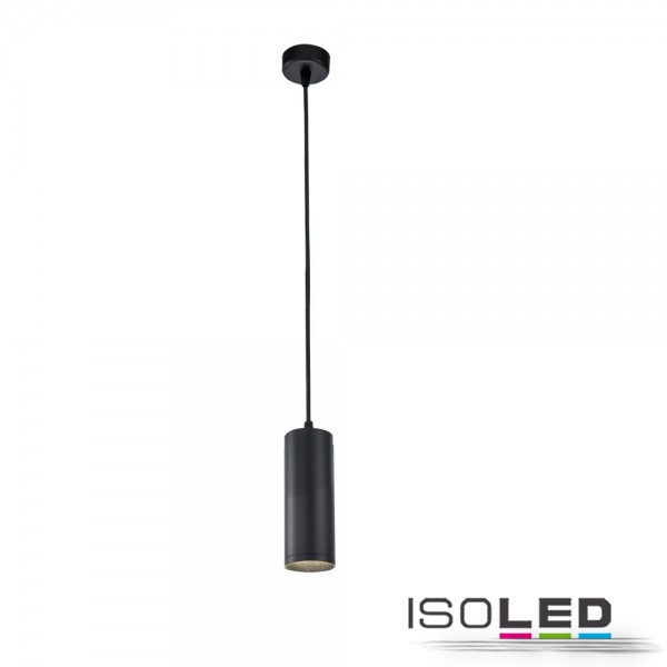 ISOLED 114215 Pendelleuchte 130 GU10, rund, schwarz, exkl. Leuchtmittel
