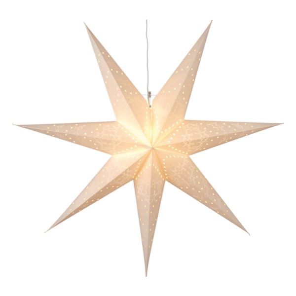 Star Trading 231-20 Papierstern "Sensy Star 70", E14-Fassung, ca. 70 cm Ø, incl. Kabel, Farbe: creme