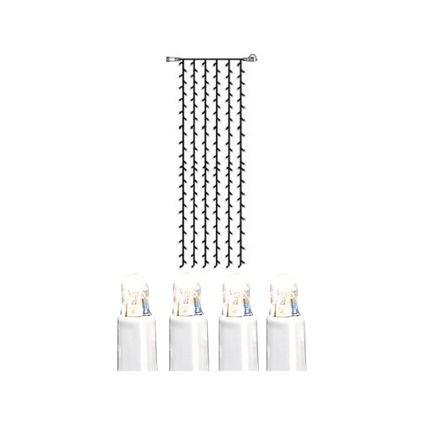 Star Trading 466-58-14 System LED "Curtain-Extra", 204-teilig, Birnchen: coolwhite, Kabel: weiß, 1x4
