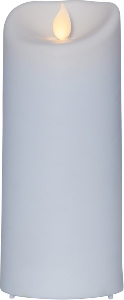 Star Trading 063-57 LED-Kerze "M-Twinkle" aus Kunststoff, weiss ca.7,5x17,5 cm,Timer, Batt., outdoor