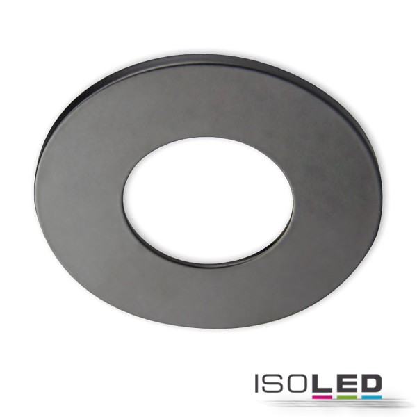 ISOLED 113059 Cover Aluminium rund schwarz matt für Einbaustrahler Sys-68