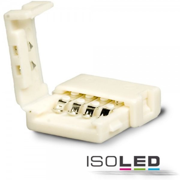 ISOLED Clip-Verbinder für 4-pol. IP20 Flexstripes mit Breite 10mm, Pitch-Abstand >12mm