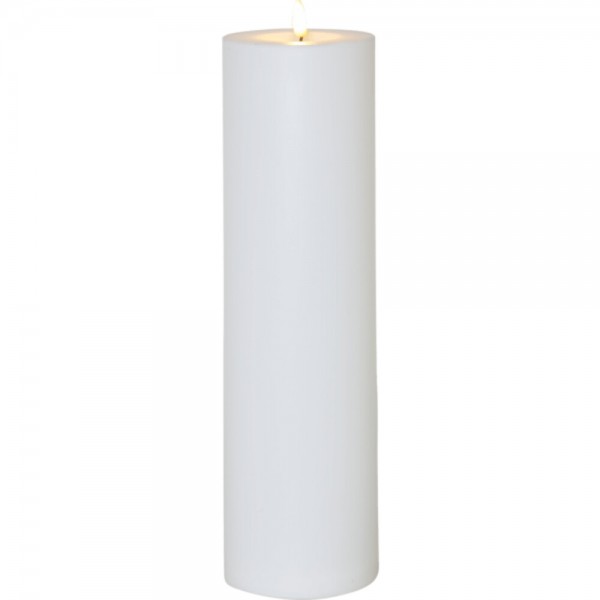 Star Trading 061-27 LED-Kerze "Flamme Rak"natürliche Flamme, weiß, Kunststoff,ca. 10x37,5 cm, Lichts