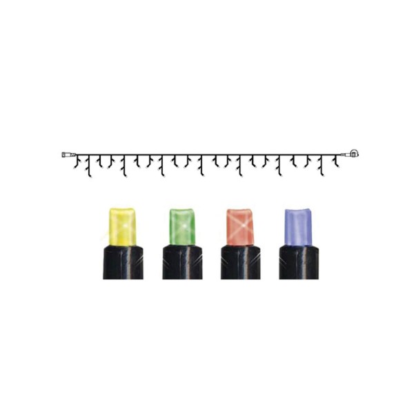 Star Trading 491-10-80 System 24 "LED-Icicle 3 x 0,4 m, 49-L - Extra" Birnchen multicolour outdoor