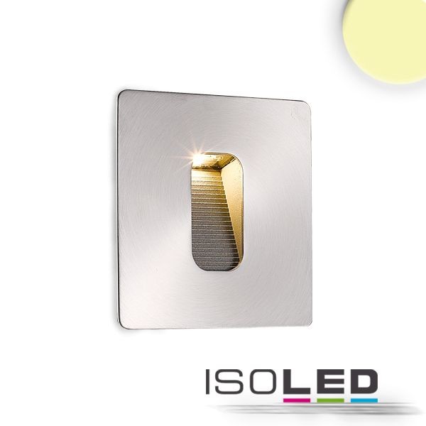 ISOLED 112212 LED Wandeinbauleuchte eckig, IP65, 1x3W CREE, warmweiß, inkl. Einputzdose