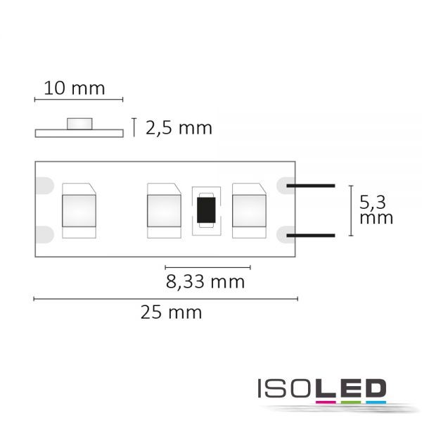 ISOLED 112245 LED SIL830-Flexband, 12V, 9,6W, IP20, warmweiß