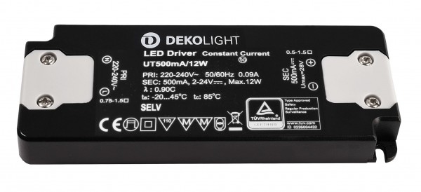 862225 LED-Netzgerät FLAT CC UT500mA/12W stromkonstant 220-240V AC/50-60Hz 2-24V DC 500 mA