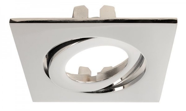 Deko-Light Zubehör, Rahmen für Lesath eckig, chrom, Länge: 90 mm, Breite: 90 mm, Höhe: 22 mm