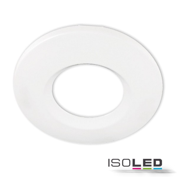 ISOLED 113499 Cover Aluminium rund/Kante weiß matt für Einbaustrahler Sys-68