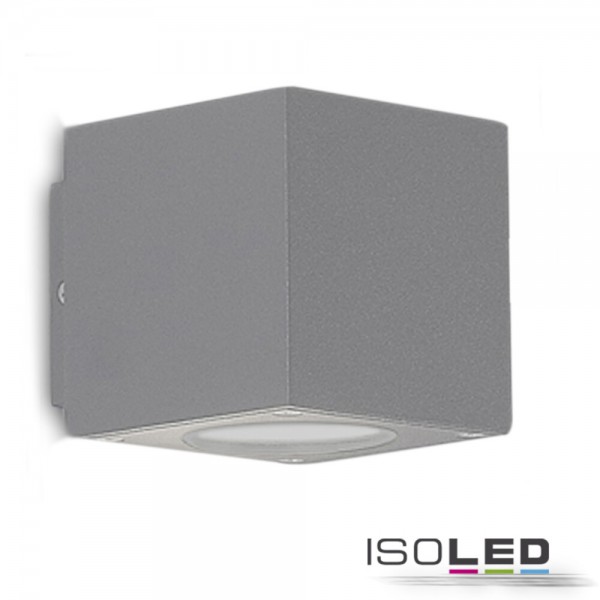 ISOLED 112192 LED Wandleuchte Up&Down 2x3W CREE, IP54, silbergrau, warmweiß