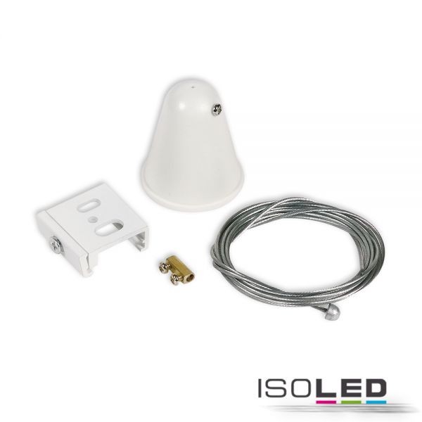 ISOLED 114338 3-Phasen S1 Seilabhängung 10-200cm weiß
