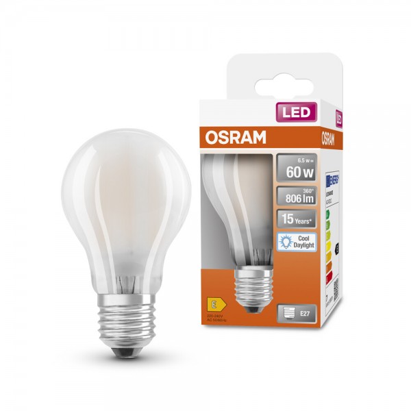 OSRAM 4058075466098 LED Retrofit CLASSIC A E27 6500 K 6,5 W 806 lm