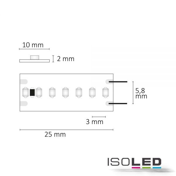 ISOLED 114051 LED CRI9B Linear10-Flexband, 24V, 15W, IP20, blau